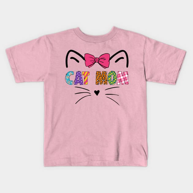 Cat Mom Kids T-Shirt by baskonero Shop